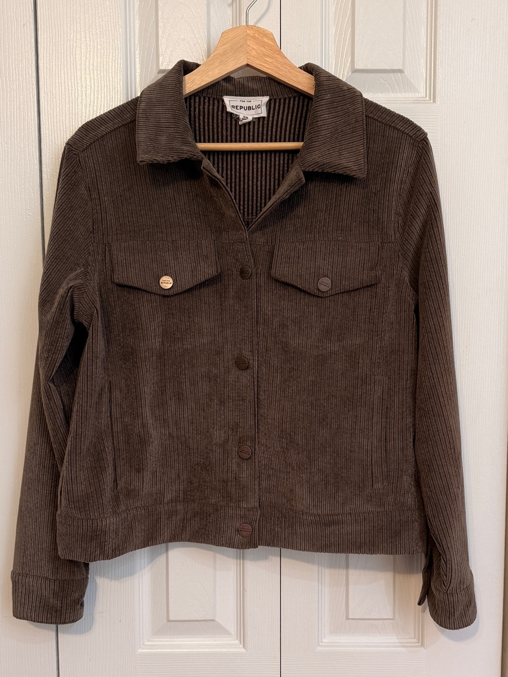 For the Republic Brown Corduroy Jean Jacket